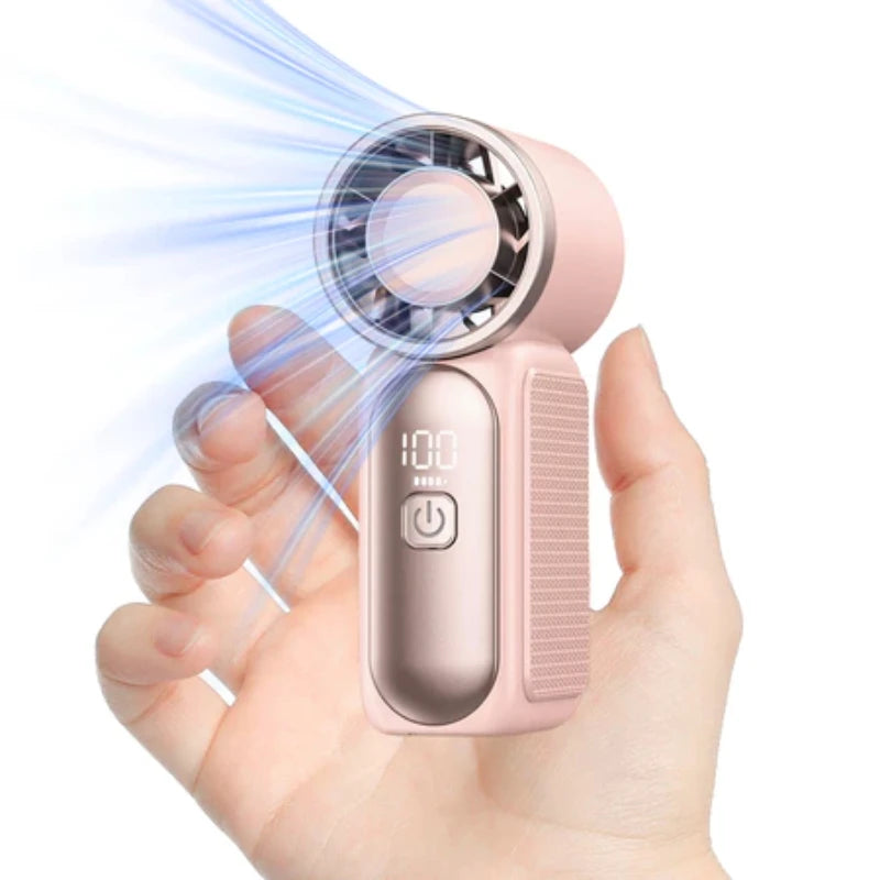 Mini Ventilateur Portable Turbo — Rechargeable USB-C, 100 Vitesses, Ultra-Silencieux